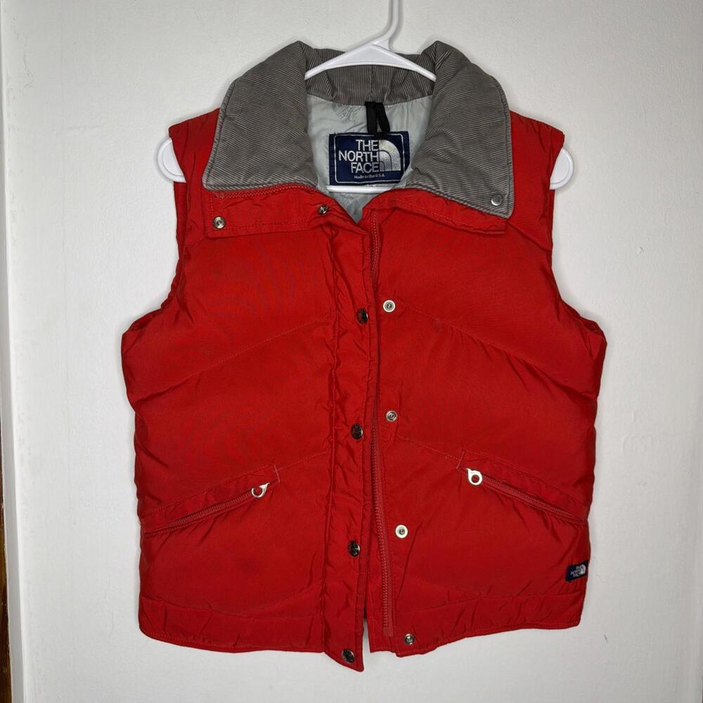 USA Vintage 70’s/80’s  The North Face Down Puffer Vest brown tag Childs Size 12